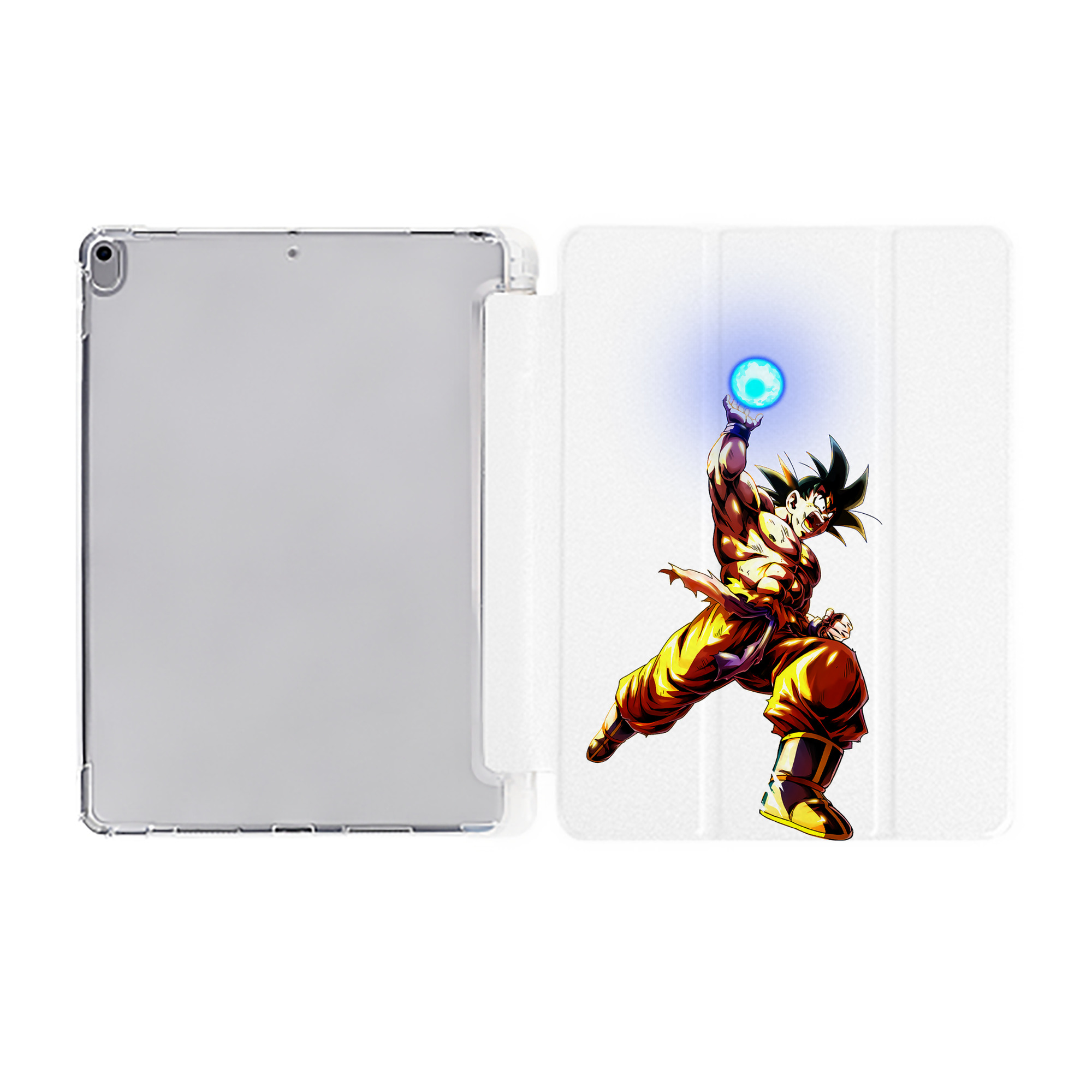 （画像用） ドラゴンボール 孫悟空（そん ごくう）Son Goku カカロット DRAGON BALL Kakarotto IPad ケース ペン収納付き 三つ折りスタンド PUレザー×シリコン 対応機種9.5/10.5/10.9インチ